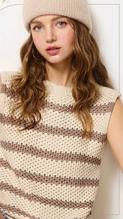 Honeycomb Sweater Knit Tank Top