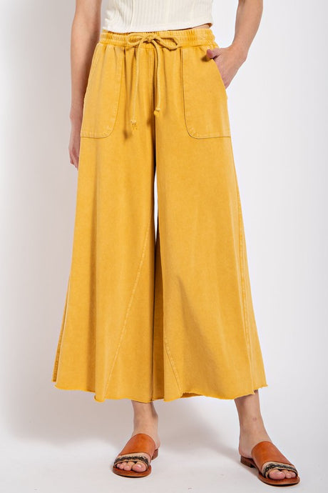 Copy of Washed French Terry Wide Leg Pants