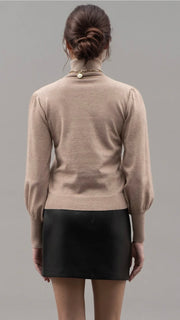 Bishop Sleeve Turtle Neck Sweater