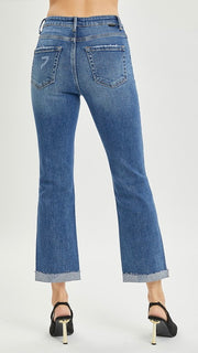 High Rise B-Fly Cuffed St Leg Jean