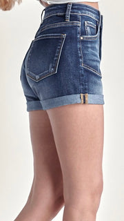 High Rise Patch Pkt Button Fly Shorts