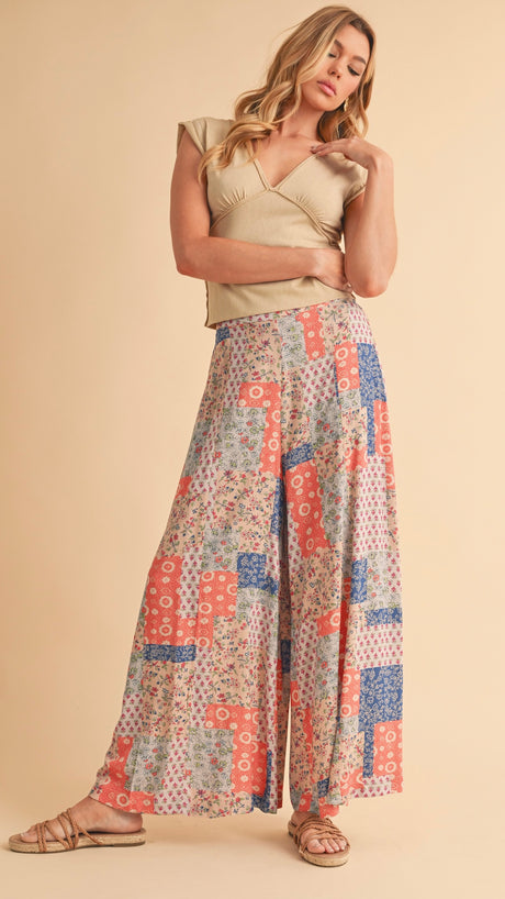 Polly Patchwork Wide Leg Pants