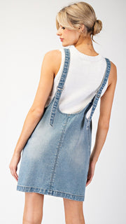 Denim Jumper Dress w/Pkts