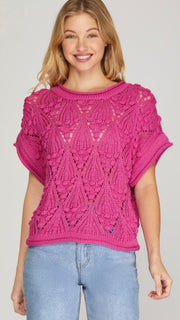 Bubble Sweater Knit Dolman Top