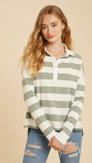 Striped Rugby L/S Top