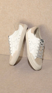 Punched Star Vegan Leather Sneakers