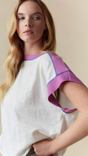 Cotton Blend Open Back Knit Top