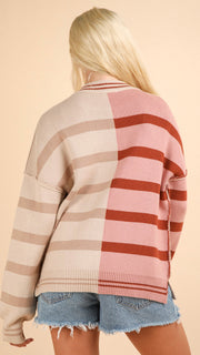 Mixed Up Colorblock Stripe Sweater