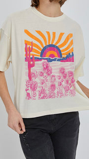 Sunrise Flower Graphic Tee