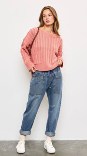 Saturday Patch Pkt Drawstring Jeans