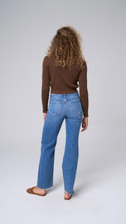 High Rise Wide St Leg Stretch Jean