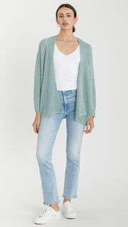 Solid Dolman 3/4 Sleeve Cardigan