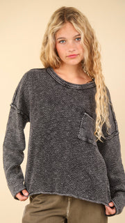 Mineral Chest Pocket Waffle Sweater