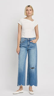 Olivia High Rise Wide Leg Crop Jean