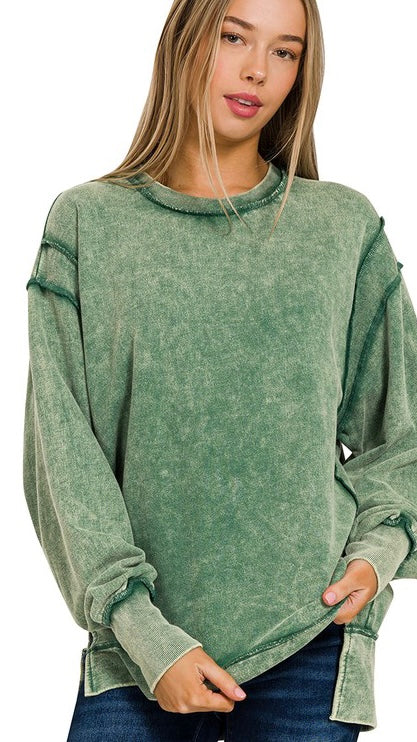 Seamed Mineral Long Sweatshirt