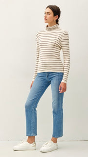 Classic Stripe Turtleneck Sweater