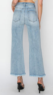 High Rise Wide Leg Crop Jeans