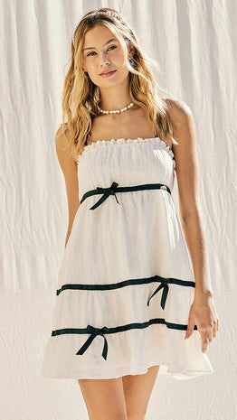 Grosgrain Bow Tiered Dress