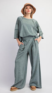 Mineral Side Smocked Wide Leg Pants