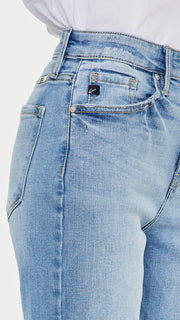 High Rise St Leg Notch Hem Jean