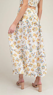 Floral Cotton Gauze Maxi Skirt