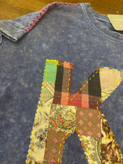 (75) KC Quilt Hand-Stitch Cuff Slv Long Tee (Medium)