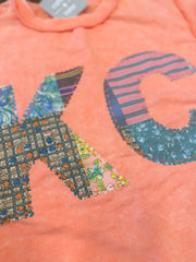 (79) KC Quilt Hand-Stitch Split Hem FTerry Sweatshirt (S/M)