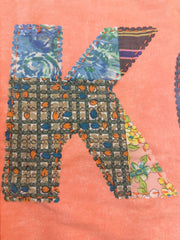 (79) KC Quilt Hand-Stitch Split Hem FTerry Sweatshirt (S/M)