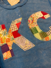 (80) KC Quilt Hand-Stitch Split Hem FTerry Sweatshirt (L/XL)