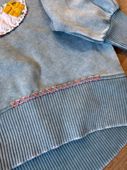 KC Quilt Hand-Stitched Hi Lo Sweatshirt (25) - Small