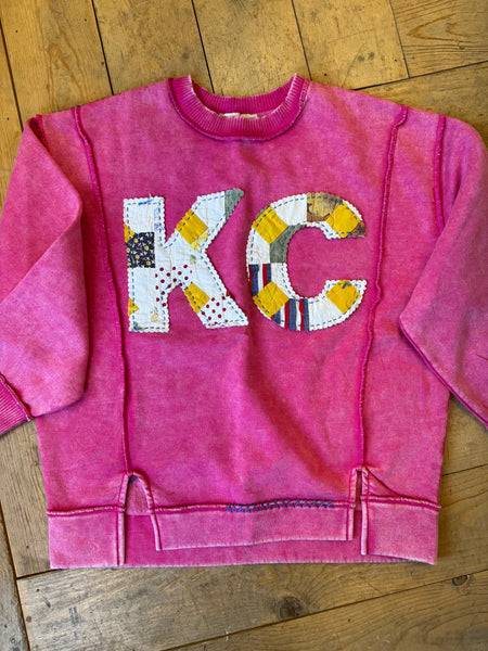KC Quilt Hand-Stitch Split Hem Sweatshirt (27) - Small