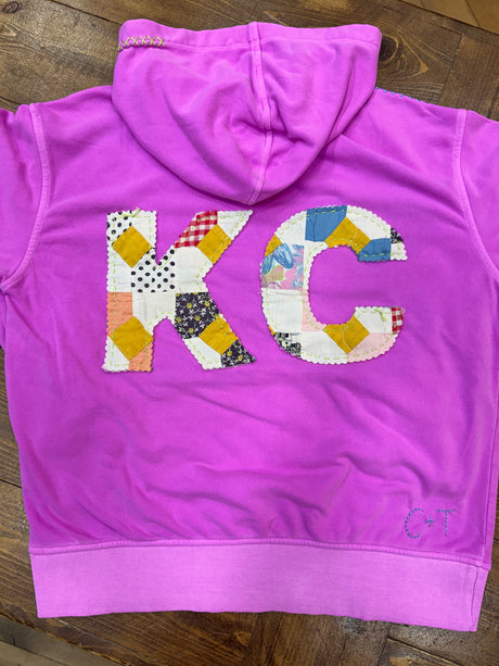 KC Quilt Hand-Stitch Hooded Sweatshirt (37) - Medium