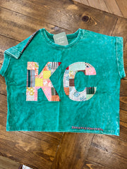 KC Quilt Hand-Stitch Cuff Slv Tee(53)-Medium