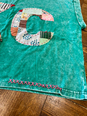 KC Quilt Hand-Stitch Cuff Slv Tee(53)-Medium