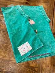 KC Quilt Hand-Stitch Cuff Slv Tee(53)-Medium