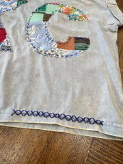 KC Quilt Hand-Stitch Cuff Slv Tee(55)-Small