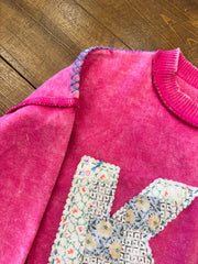 KC Quilt Hand-Stitch Split Hem Sweatshirt (61) Small