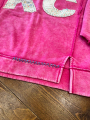 KC Quilt Hand-Stitch Split Hem Sweatshirt (61) Small