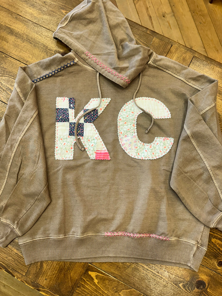 KC Quilt Hand-Stitch French Terry Hoodie (59)Large