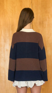Rugby Style Slouch Sweater