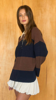 Rugby Style Slouch Sweater