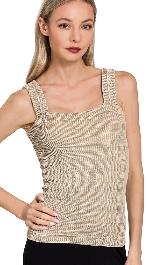 Textured Mineral Knit Tank Top 3
