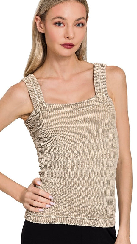 Textured Mineral Knit Tank Top 3