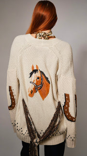Embroidered Horse Shoe Cardigan