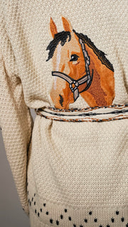 Embroidered Horse Shoe Cardigan