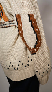 Embroidered Horse Shoe Cardigan