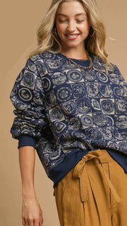 Stamp Print Sweatshirt