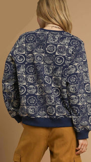 Stamp Print Sweatshirt
