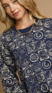 Stamp Print Sweatshirt