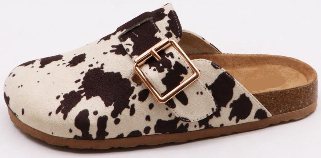 Cow Print Buckle Trim Slide
